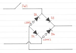 Figure 5: Diagram of the switch and rectifier part of the PSU