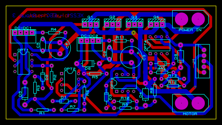 H-bridge PCB.